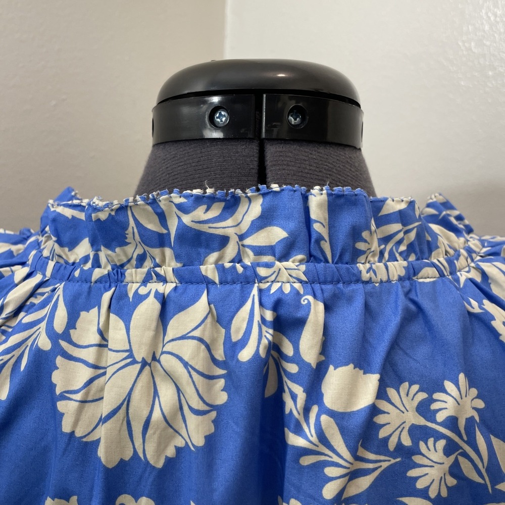Eurosummer Coastal Blue Floral Dress XL 16-18 Resortwear Vacationwear - Picture 10 of 14